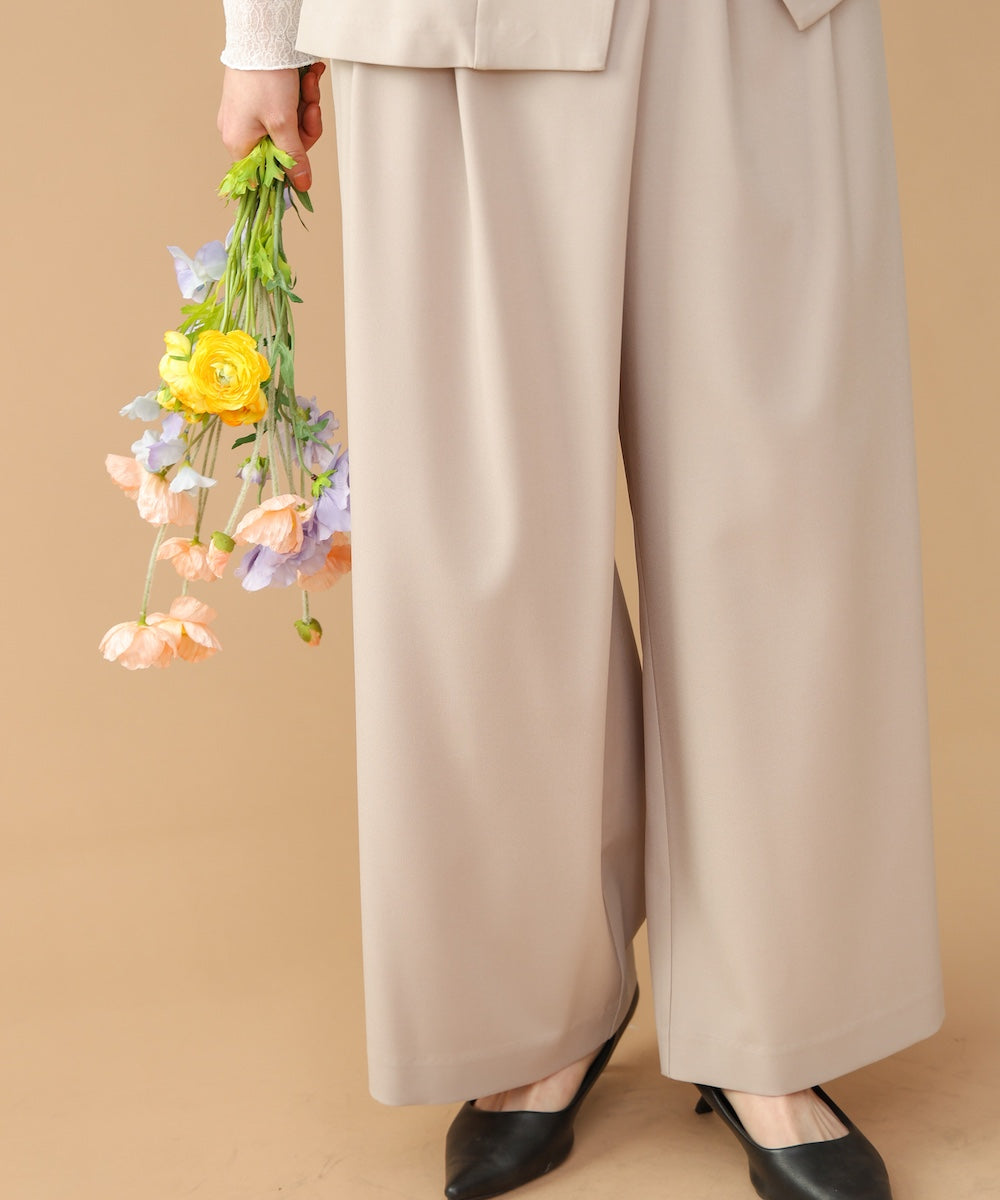 “はあちゅうコラボceremonystyle”ラップワイドパンツ