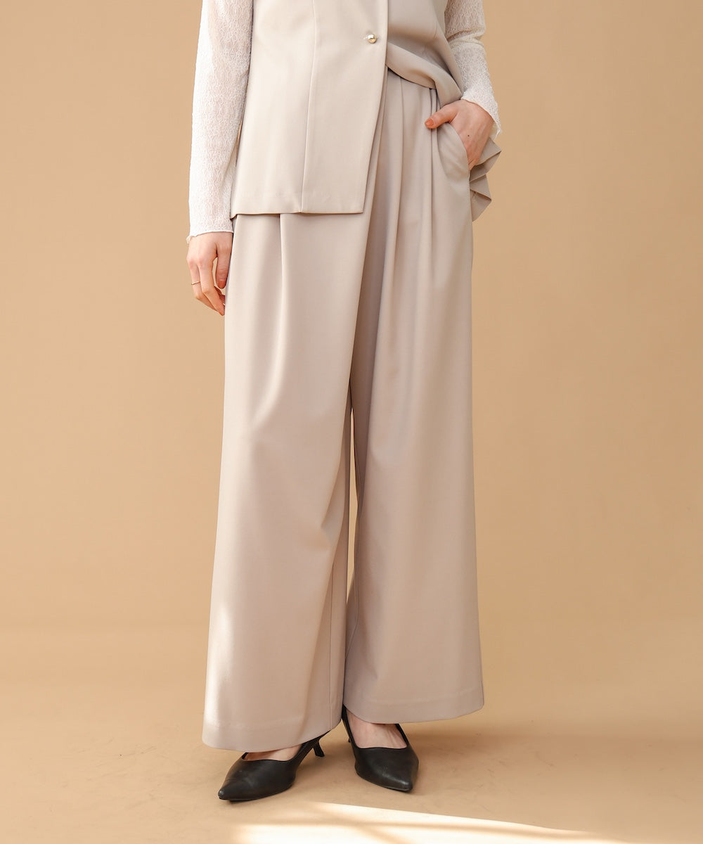 “はあちゅうコラボceremonystyle”ラップワイドパンツ