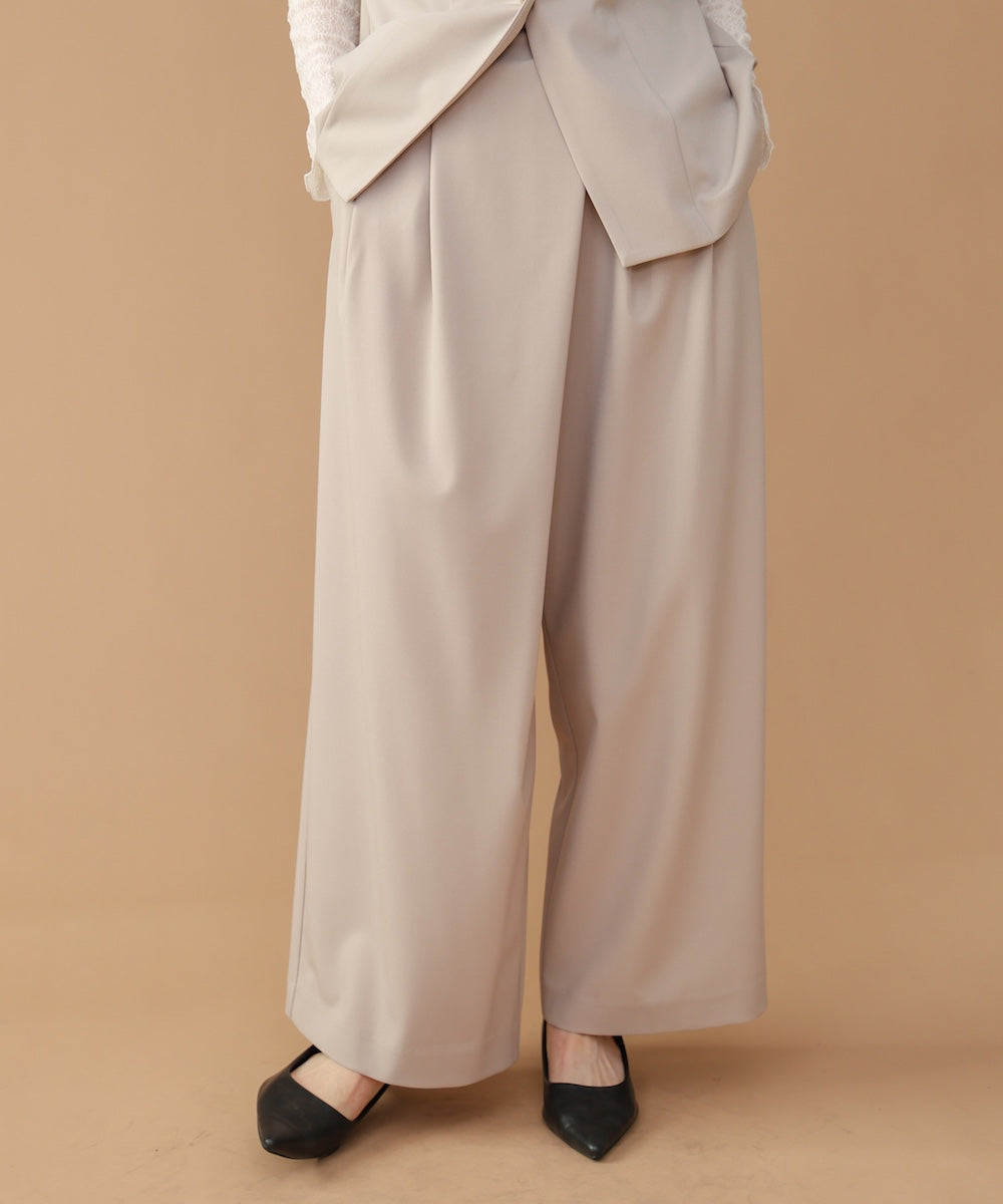 “はあちゅうコラボceremonystyle”ラップワイドパンツ