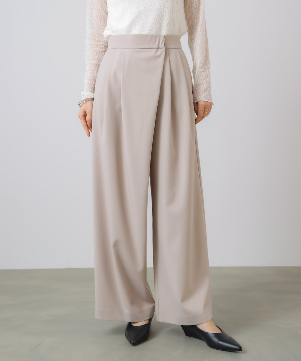 “はあちゅうコラボceremonystyle”ラップワイドパンツ