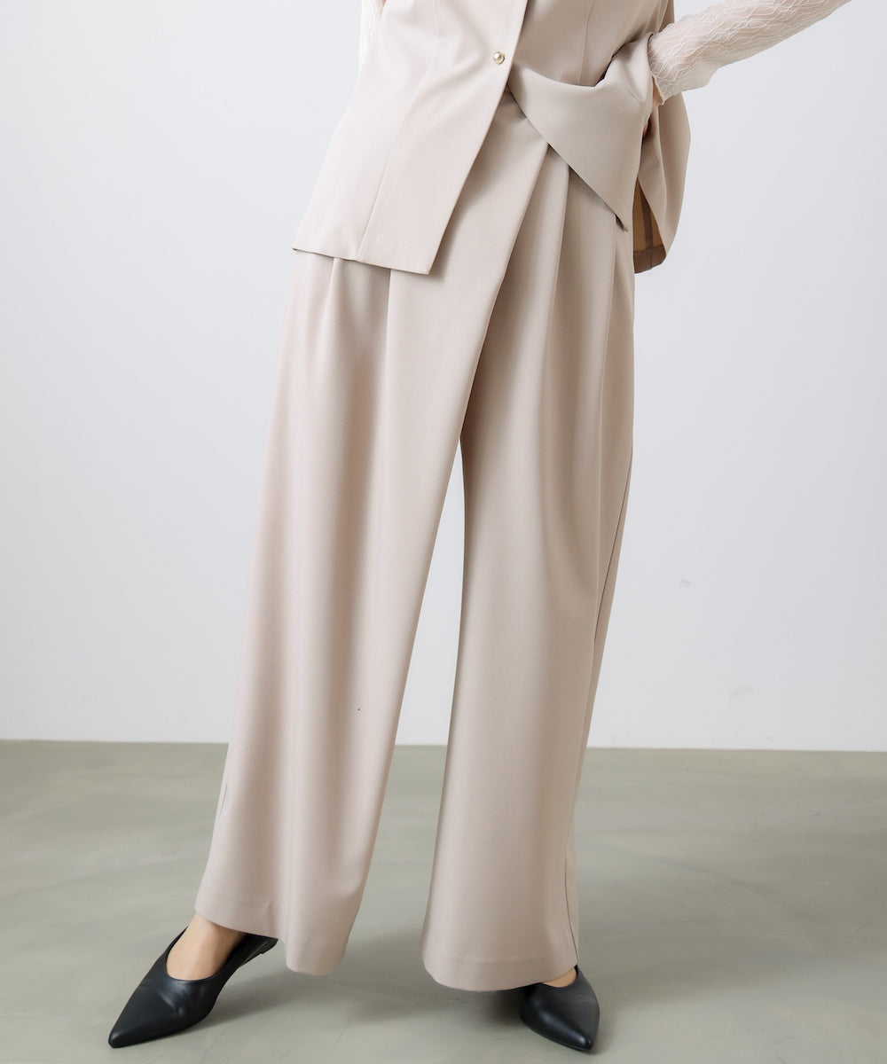 “はあちゅうコラボceremonystyle”ラップワイドパンツ