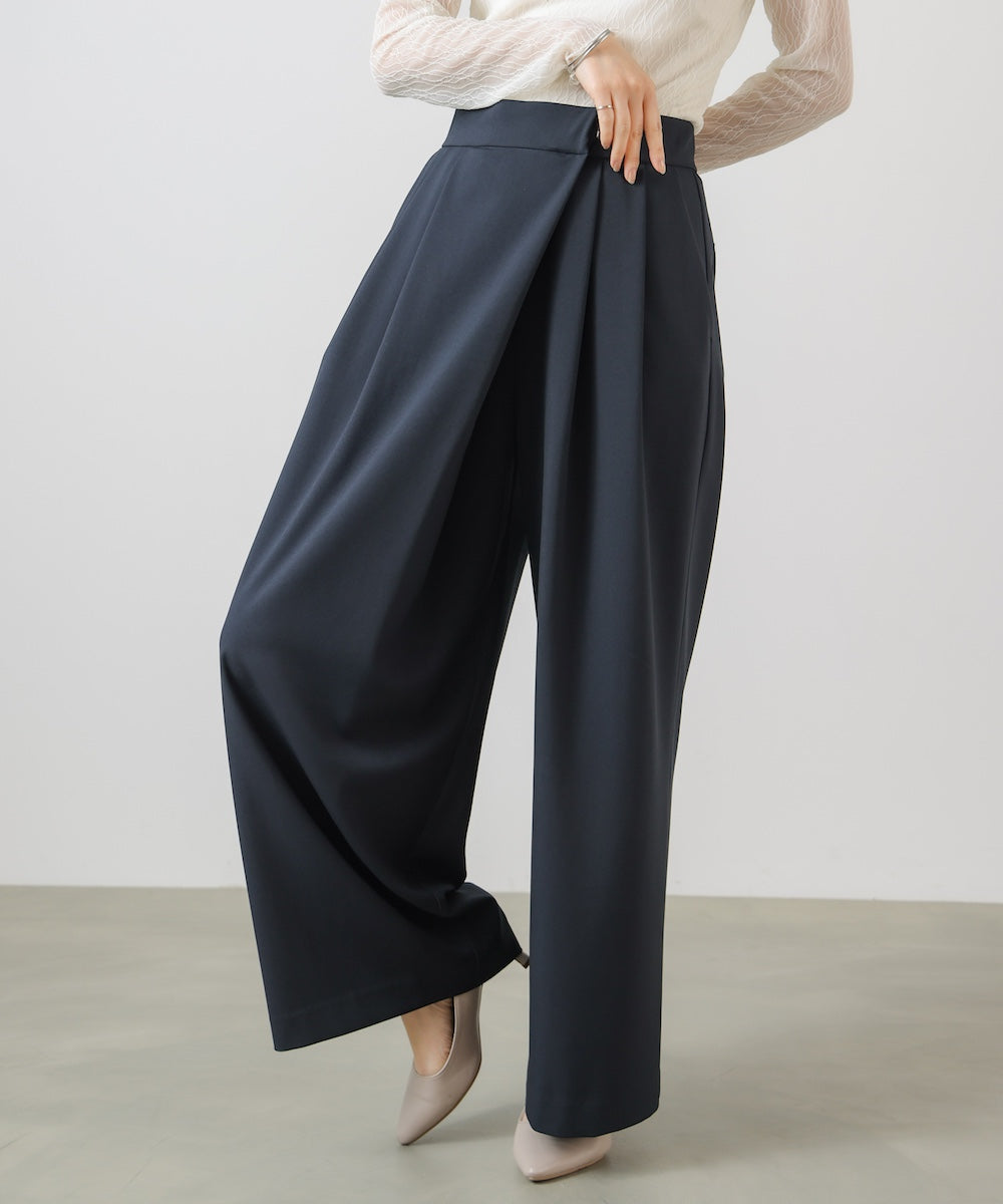 “はあちゅうコラボceremonystyle”ラップワイドパンツ