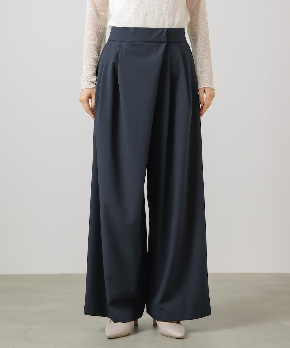 “はあちゅうコラボceremonystyle”ラップワイドパンツ