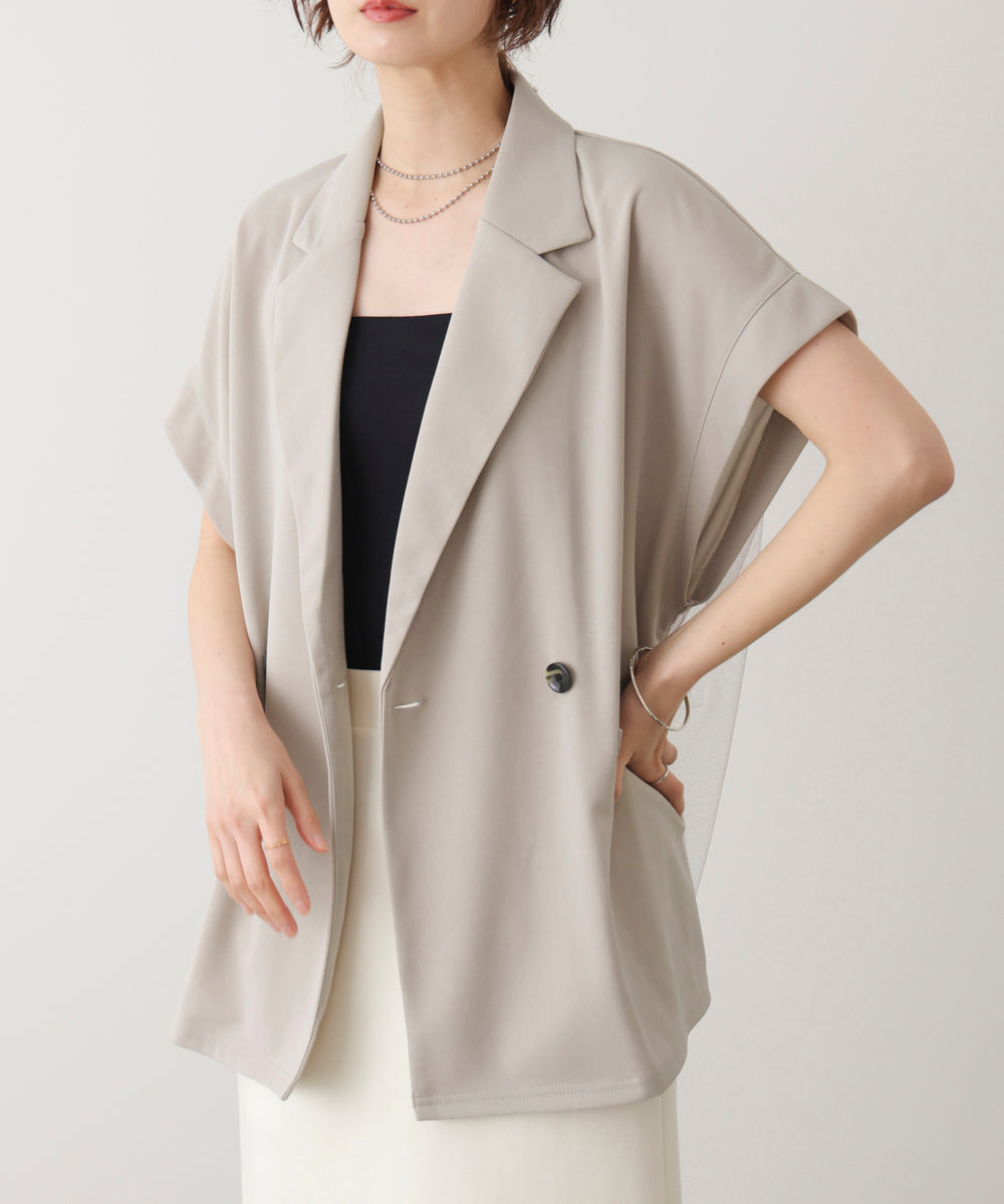 シフォン切替ジャケット