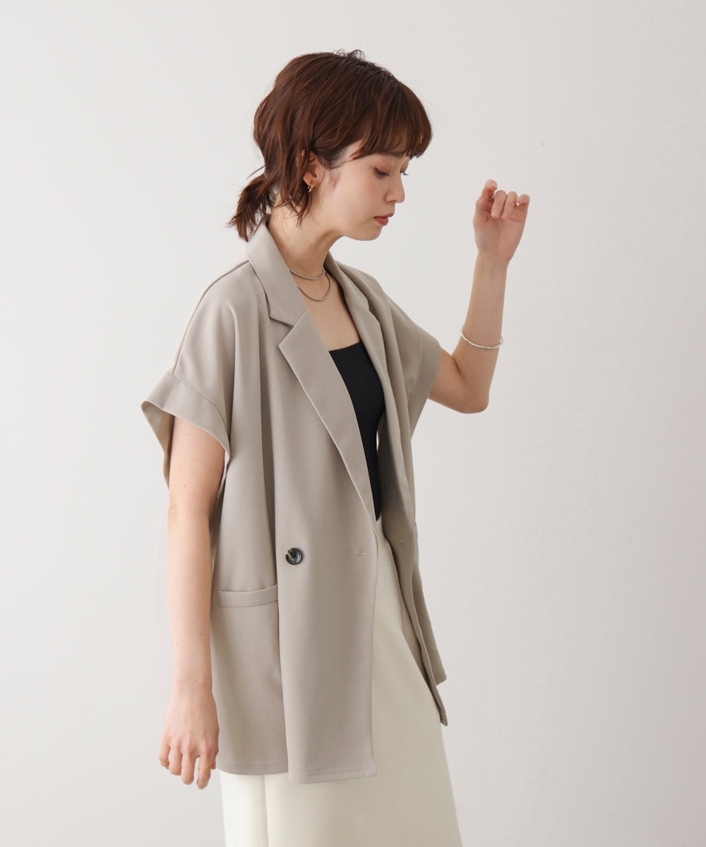 シフォン切替ジャケット