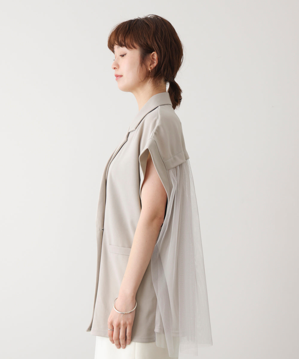 シフォン切替ジャケット