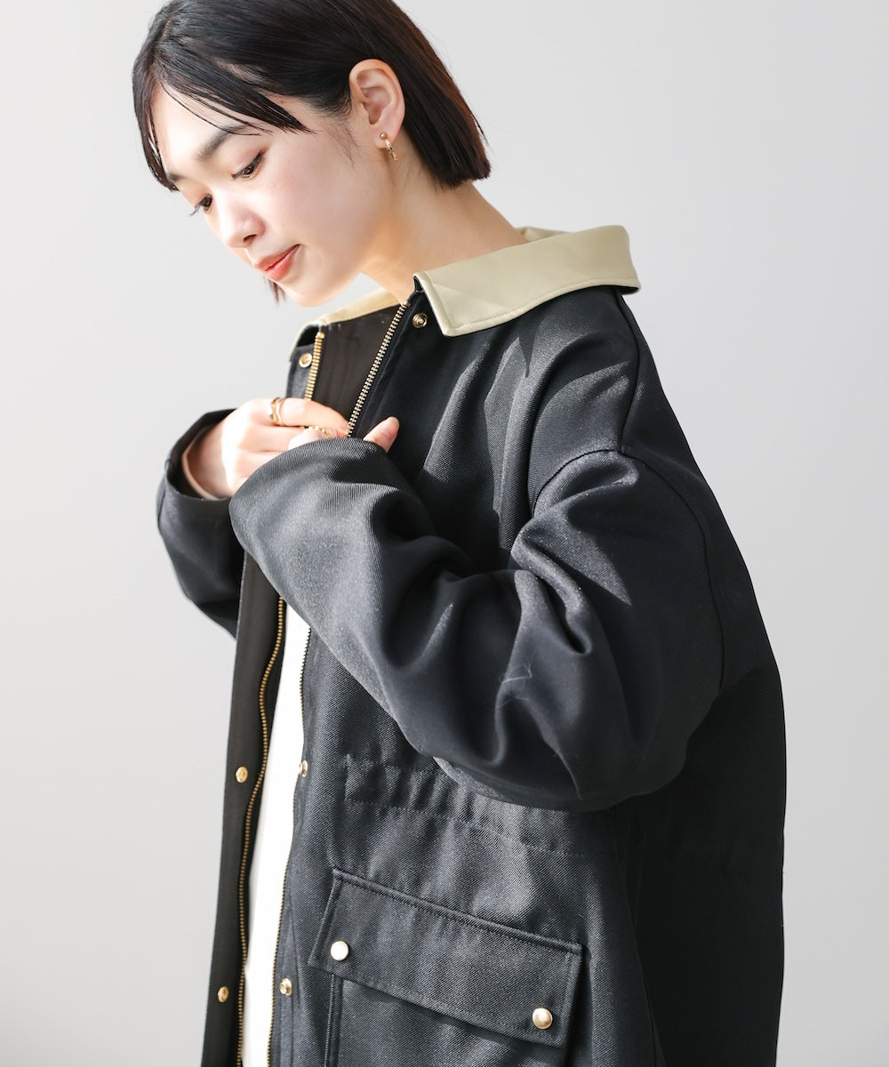 襟切替ブルゾン