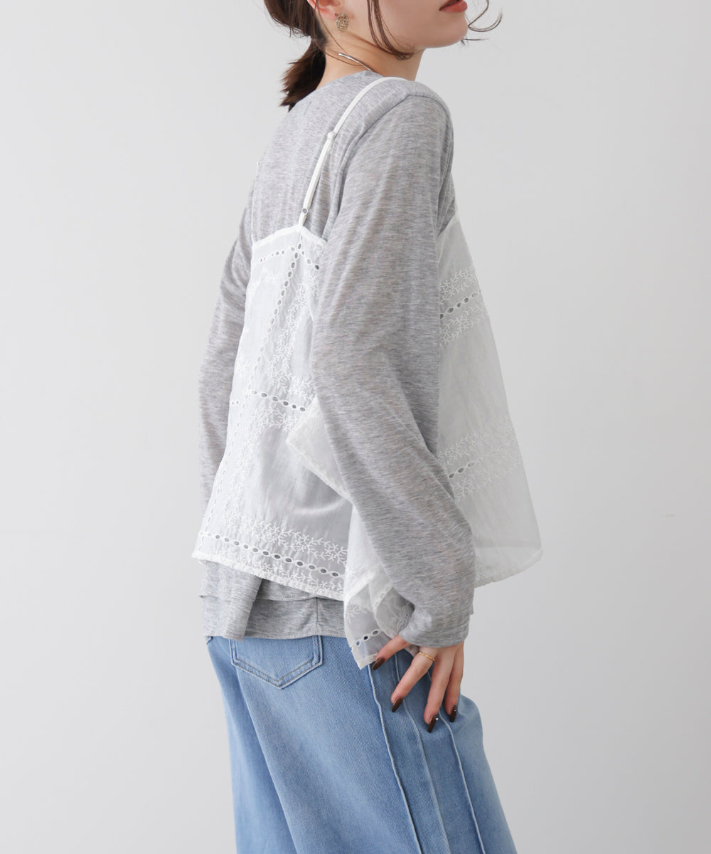 【WEB限定】パッチワーク刺繍キャミソール