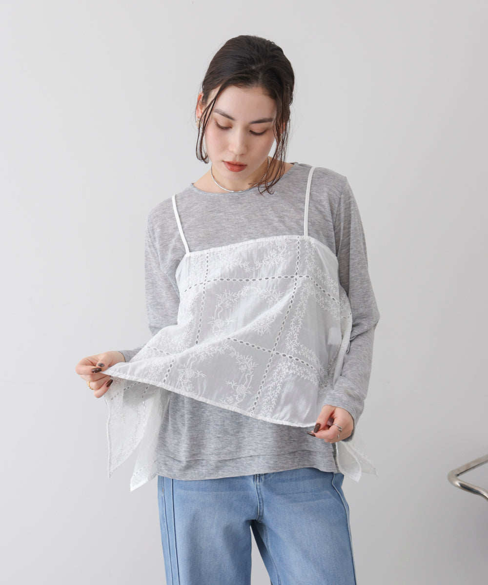 【WEB限定】パッチワーク刺繍キャミソール