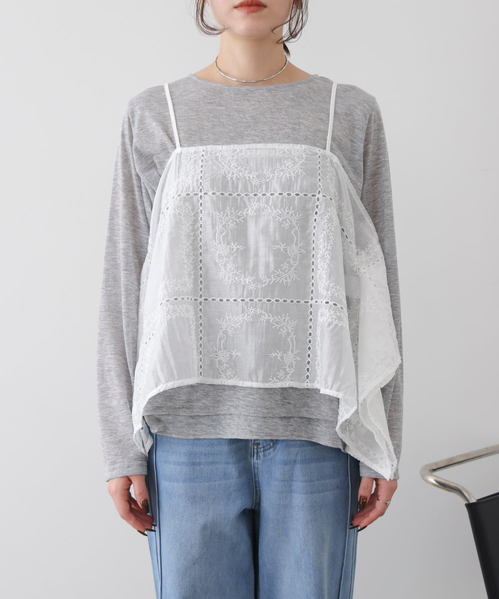 【WEB限定】パッチワーク刺繍キャミソール