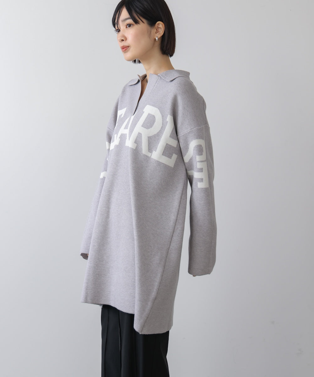 【WEB限定】襟付きロゴニットチュニック