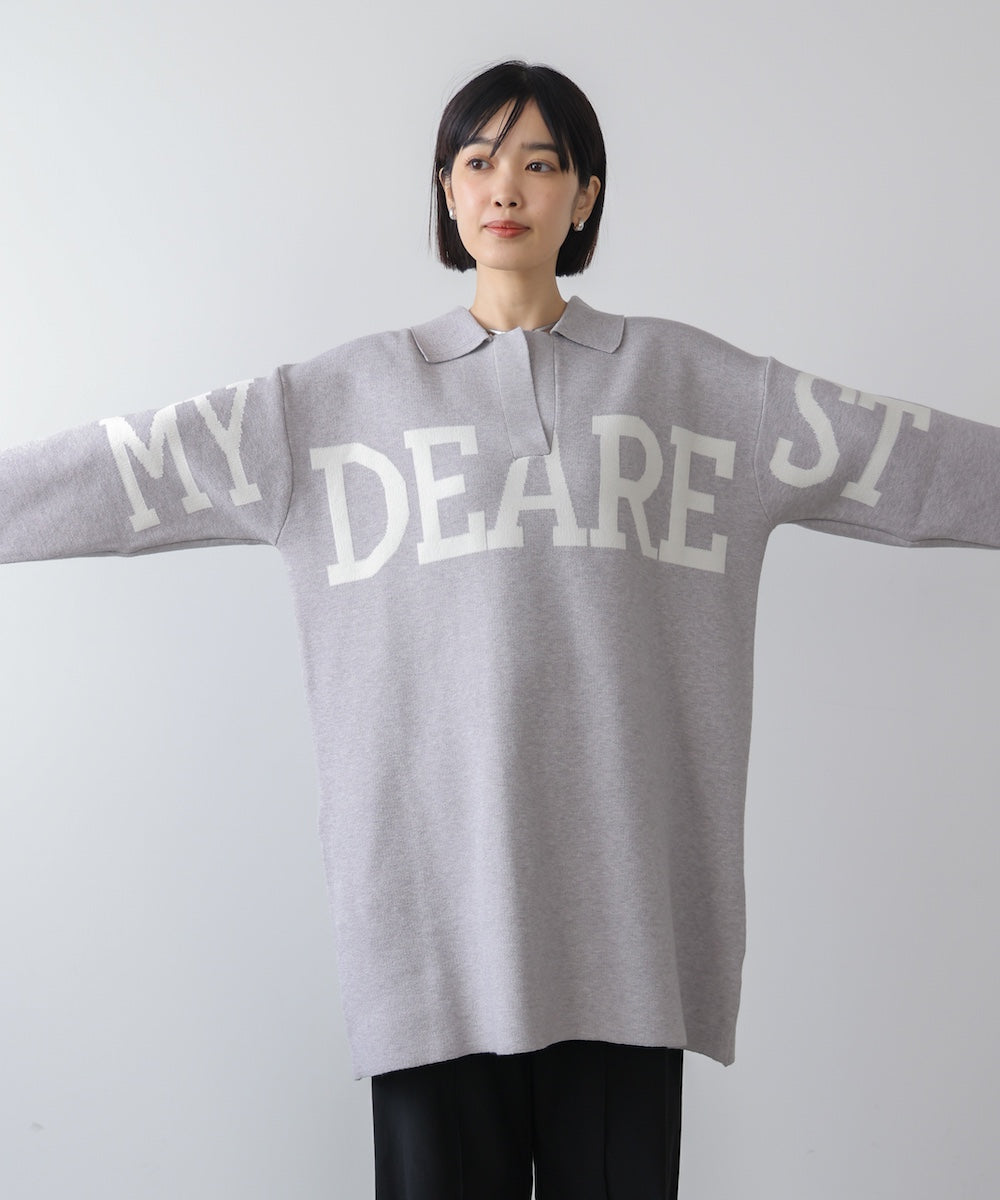 【WEB限定】襟付きロゴニットチュニック