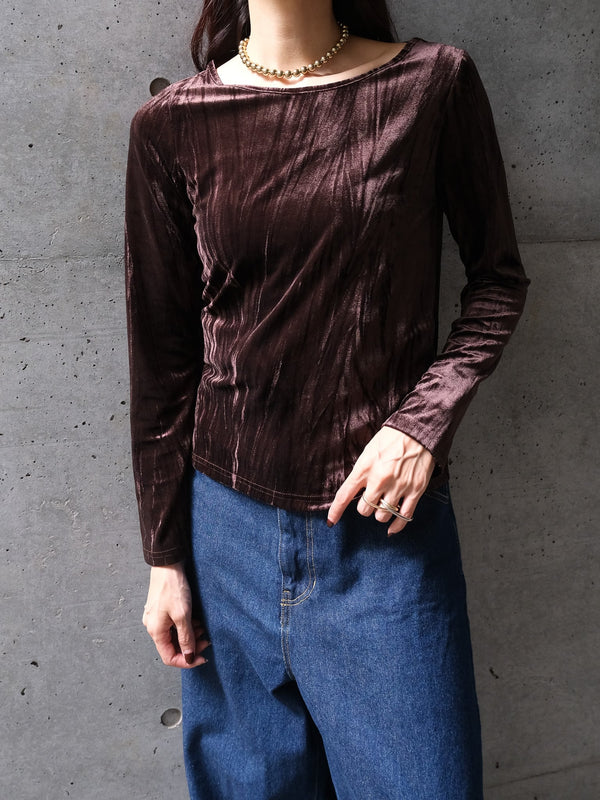 VELVET BUSTIER SET TOPS