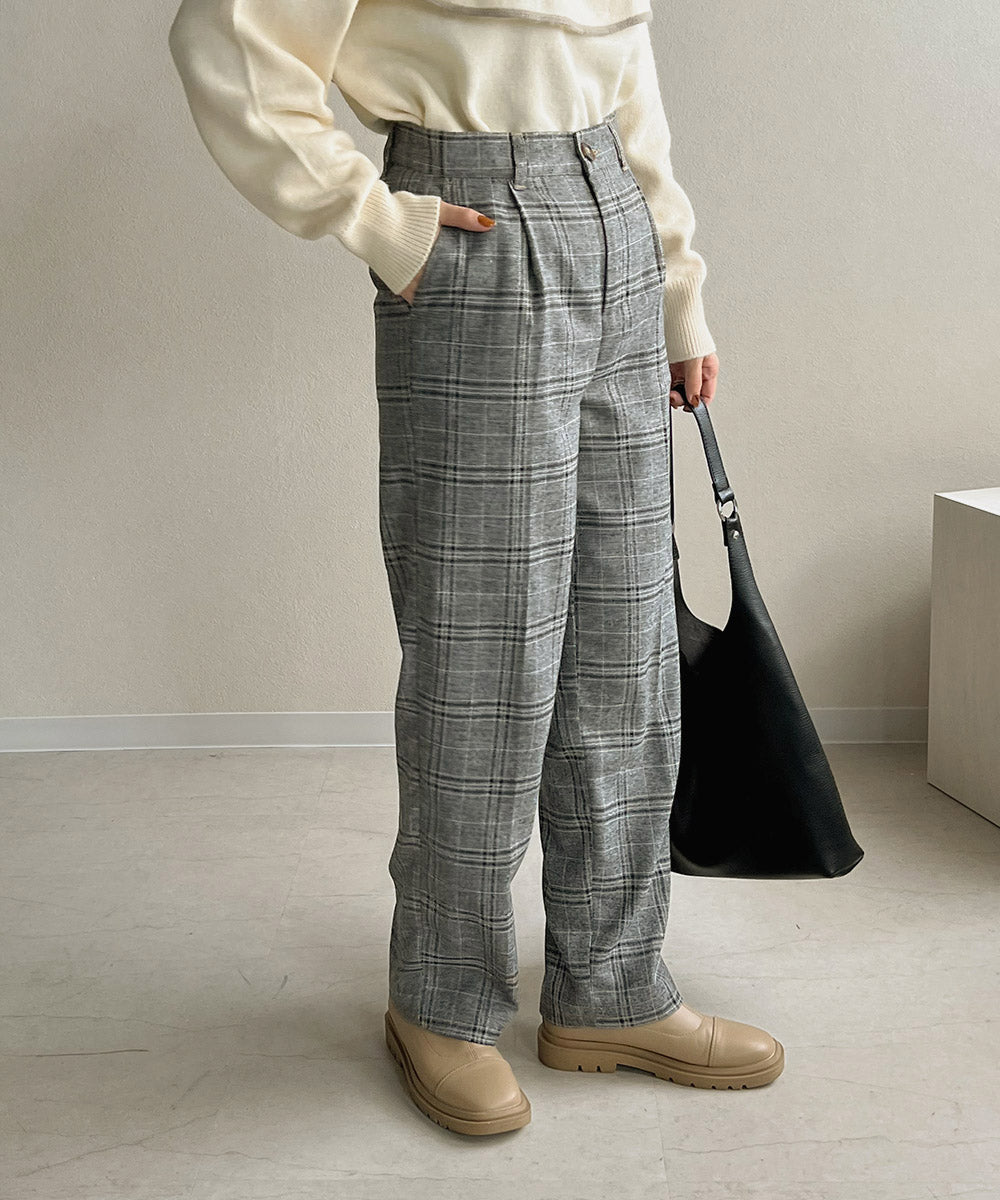Bab 配色ステッチワイドパンツ