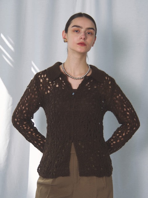 MOHAIR POLO KNIT CD(モヘアポロニットカーデ)