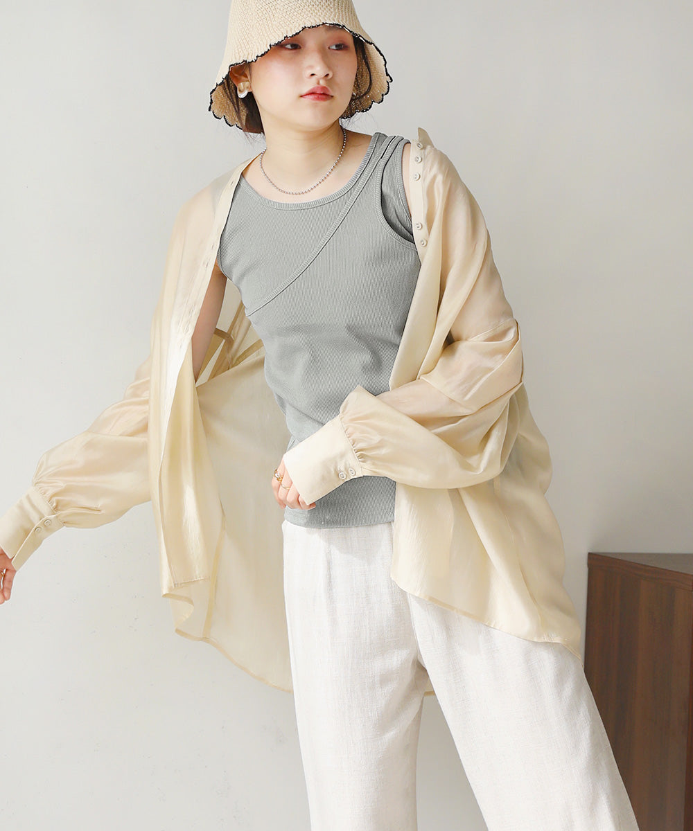 Bab アシメデザインタンクトップ