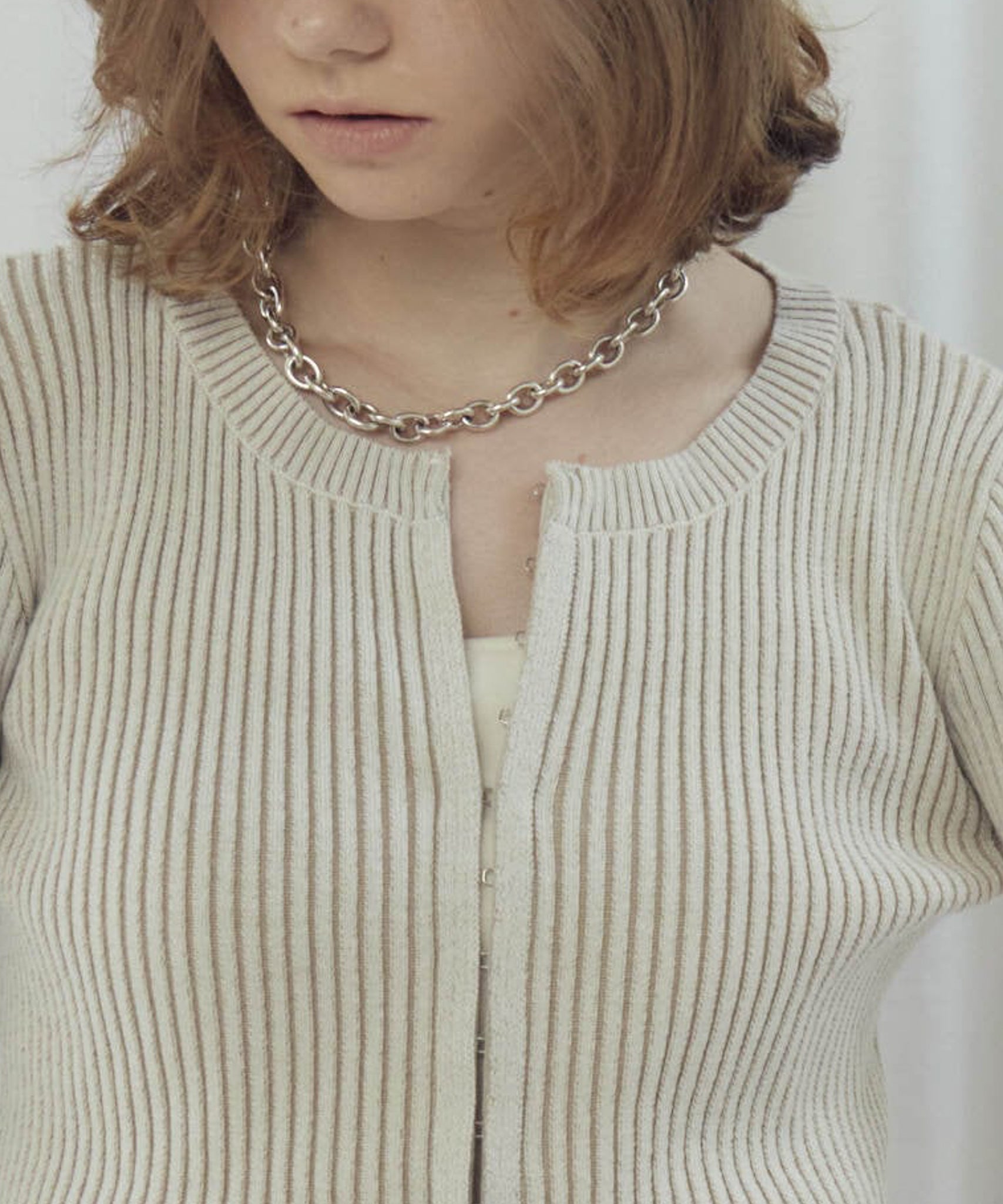 CREW NECK CARDIGAN