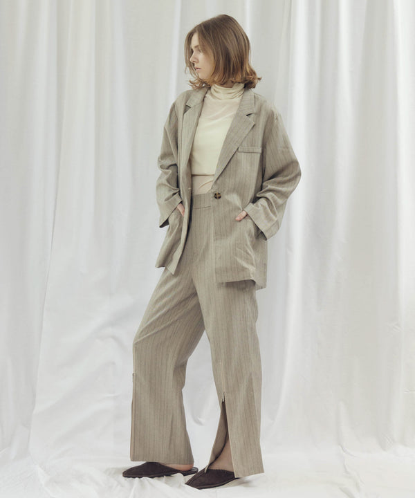 STRIPED ZIP SLIT PANTS(ストライプZIPスリットパンツ)