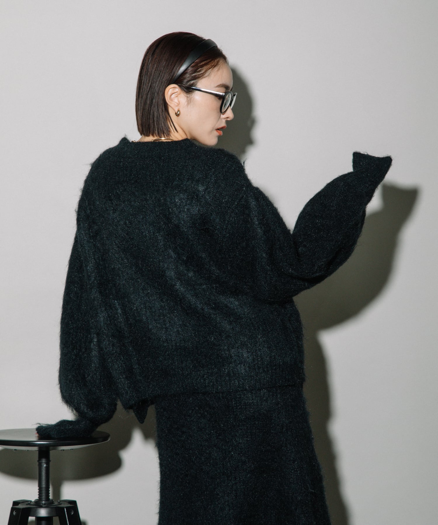 KEGAKI HALF CARDIGAN KNIT CD