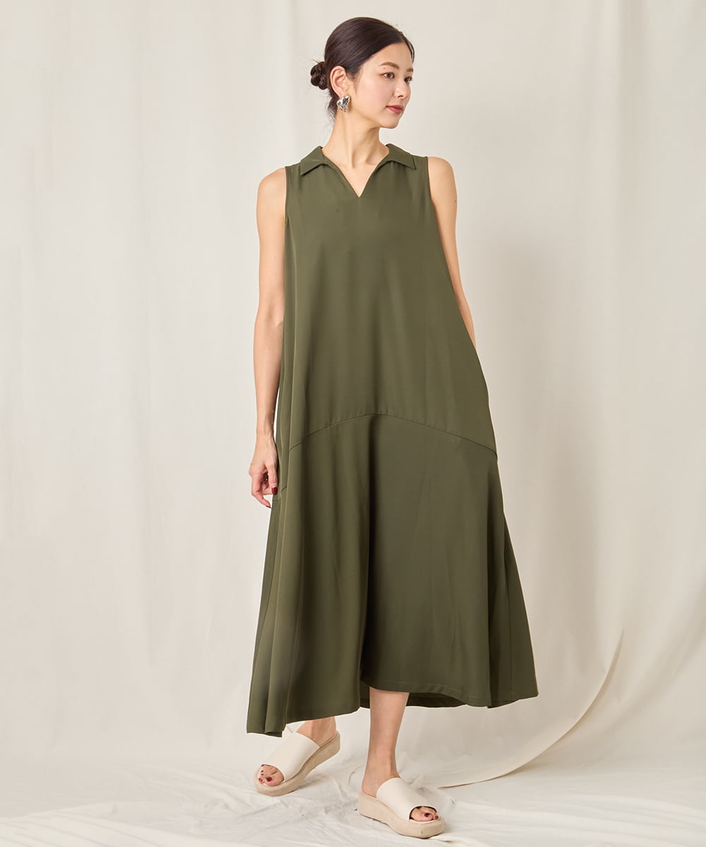 FLARE SLEEVELESS DRESSBLUE