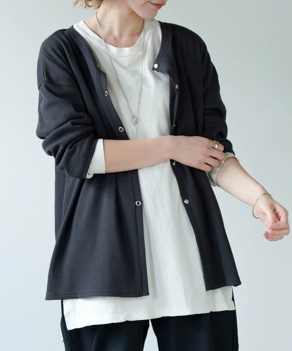 Lupilien ワッフル編み 2WAYカーディガン
