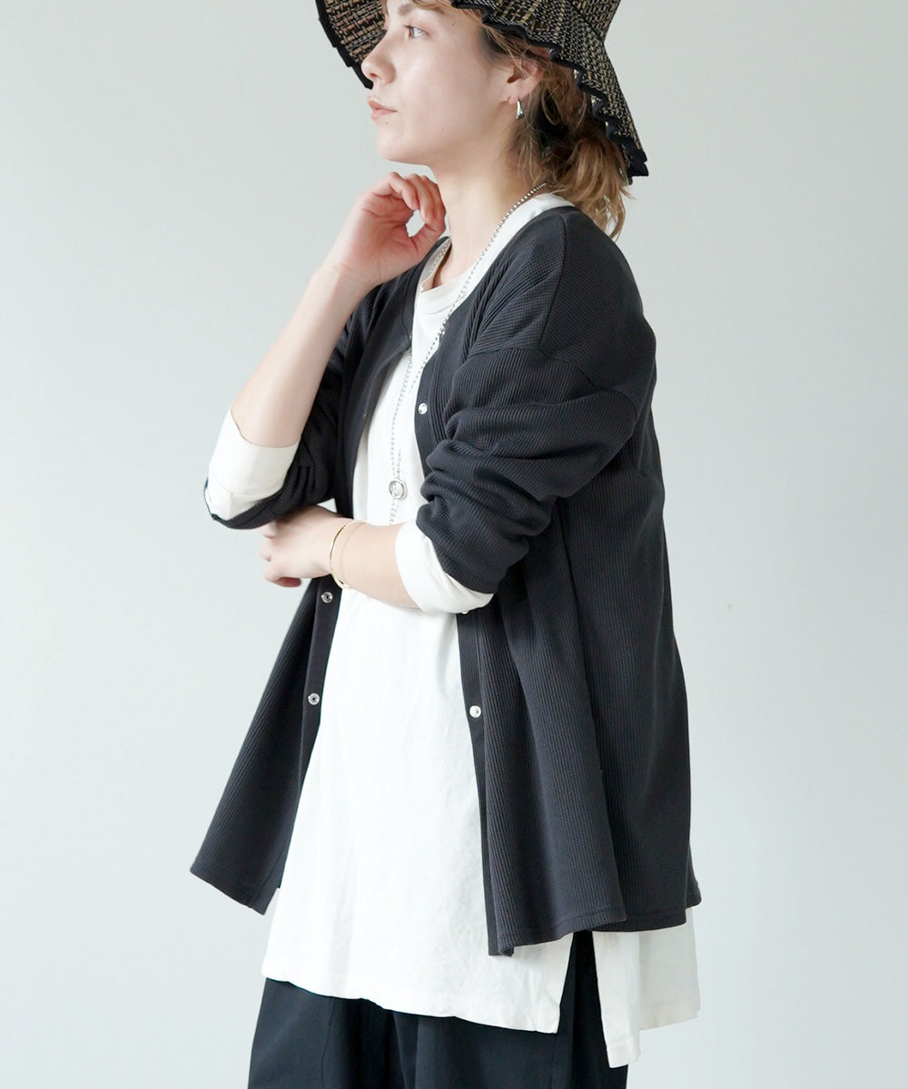 Lupilien ワッフル編み 2WAYカーディガン