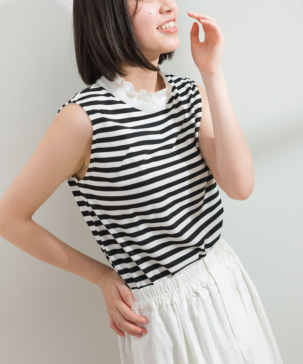 LUPILIEN 接触冷感加工フリル衿インナー