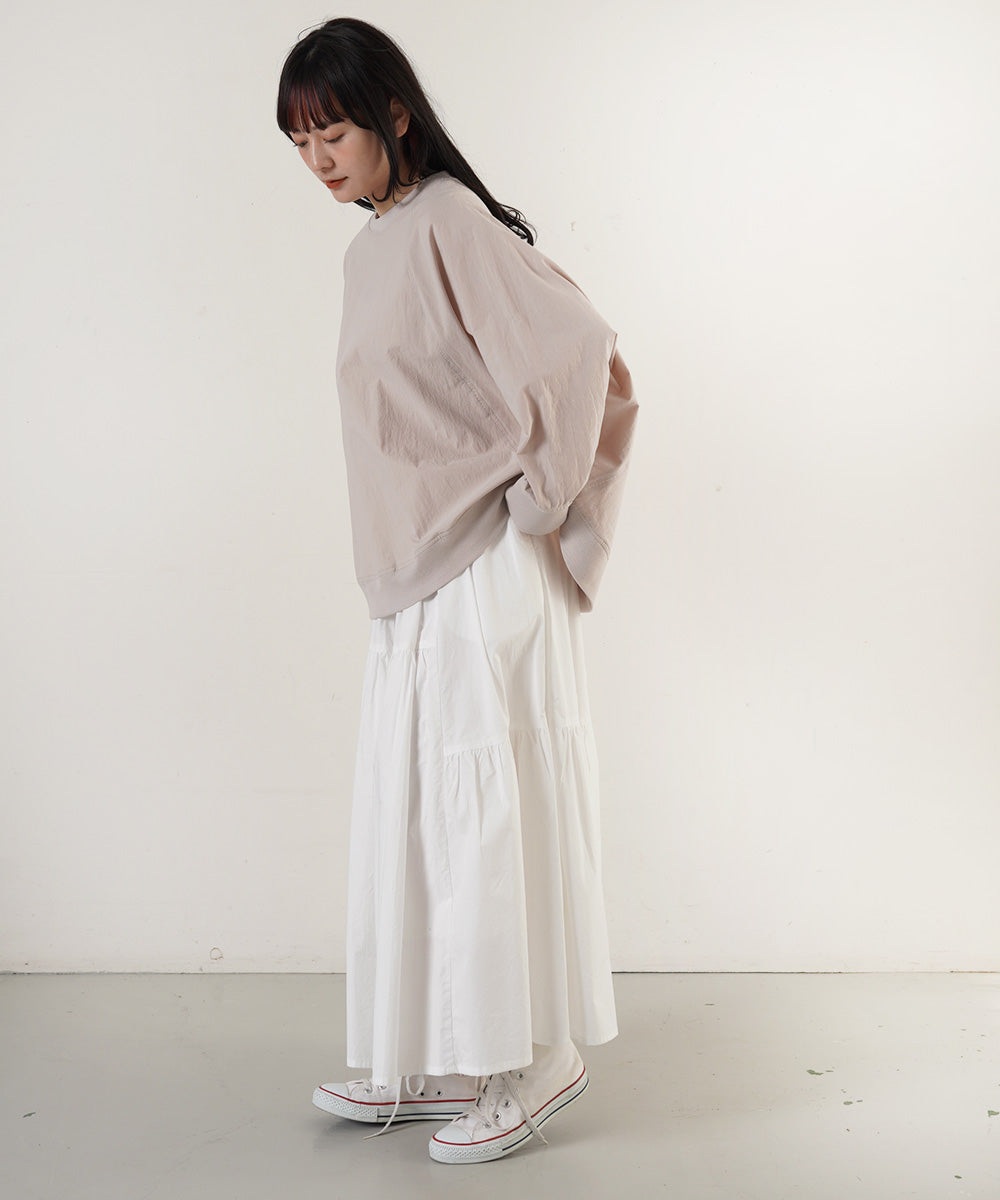 LUPILIEN ワッシャーコットン ラグランプルオーバー