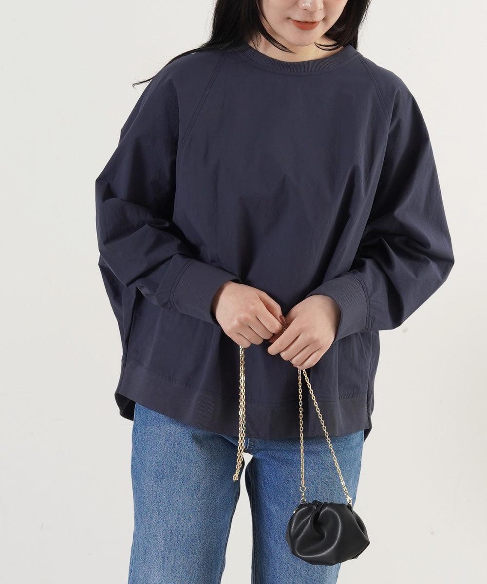 LUPILIEN ワッシャーコットン ラグランプルオーバー