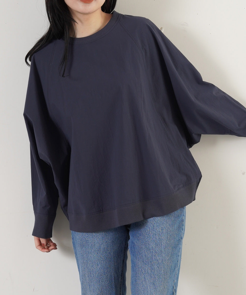 LUPILIEN ワッシャーコットン ラグランプルオーバー