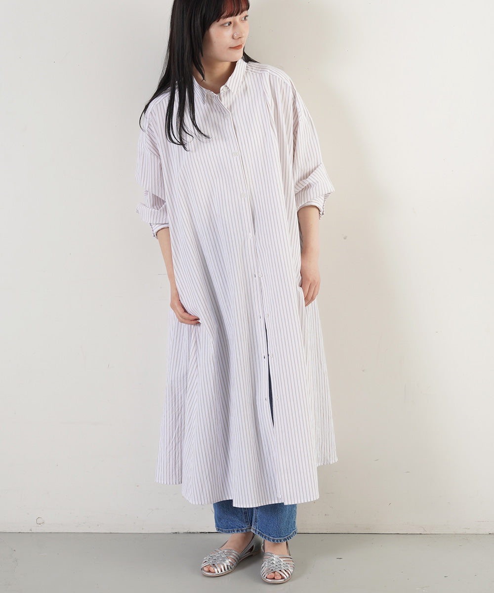 LUPILIEN ワッシャーコットン フレアーワンピース