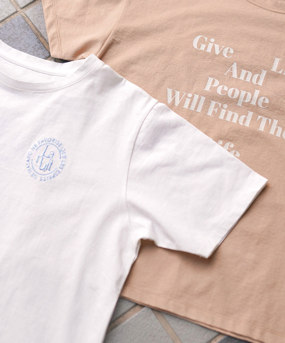 バックロゴ刺繍Tシャツ