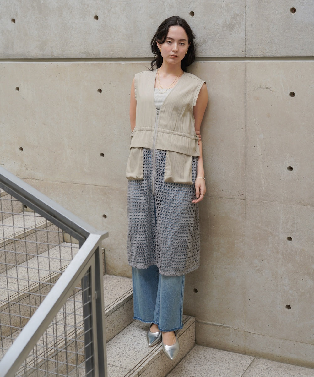 レイヤードワークジレ