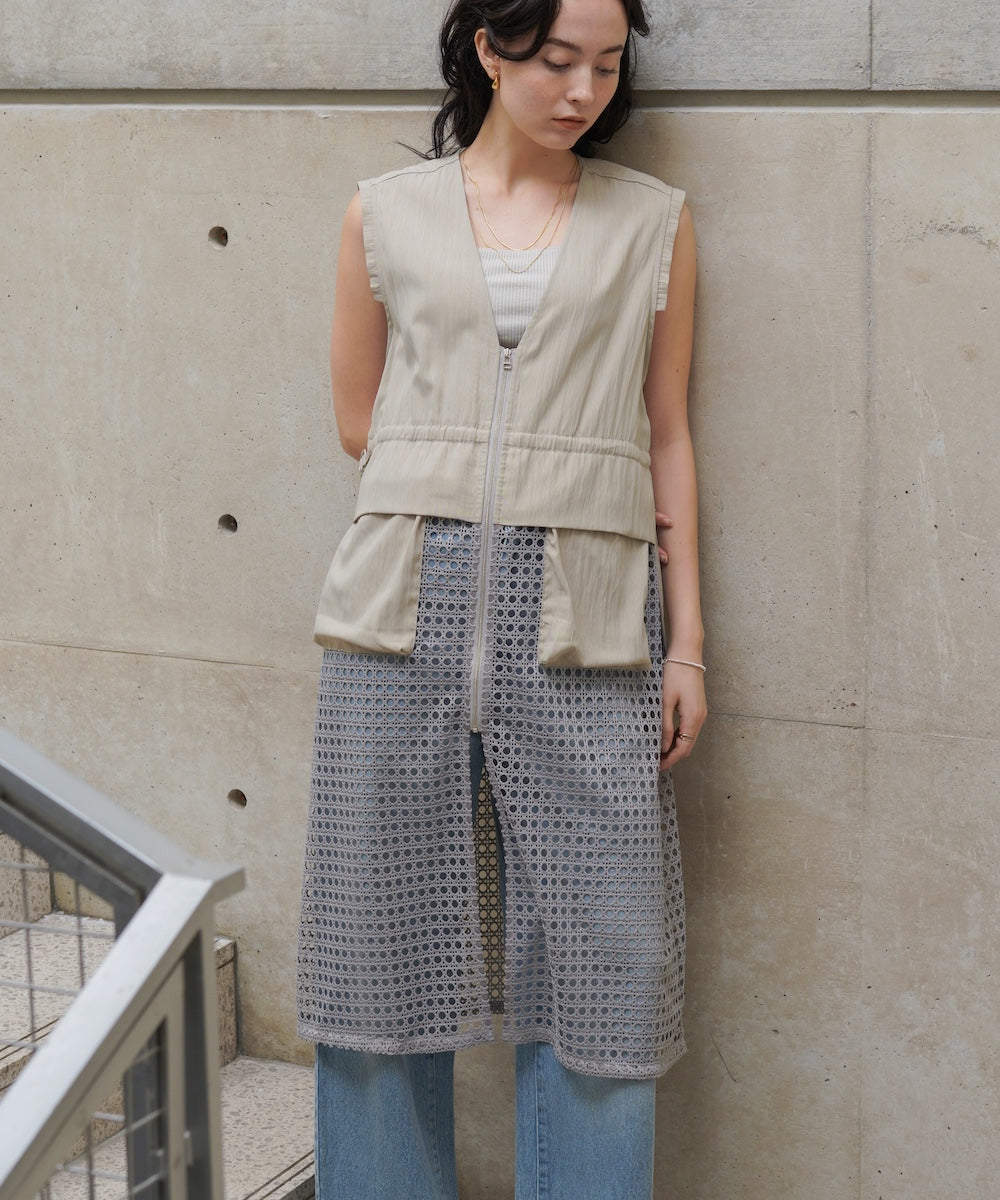 レイヤードワークジレ