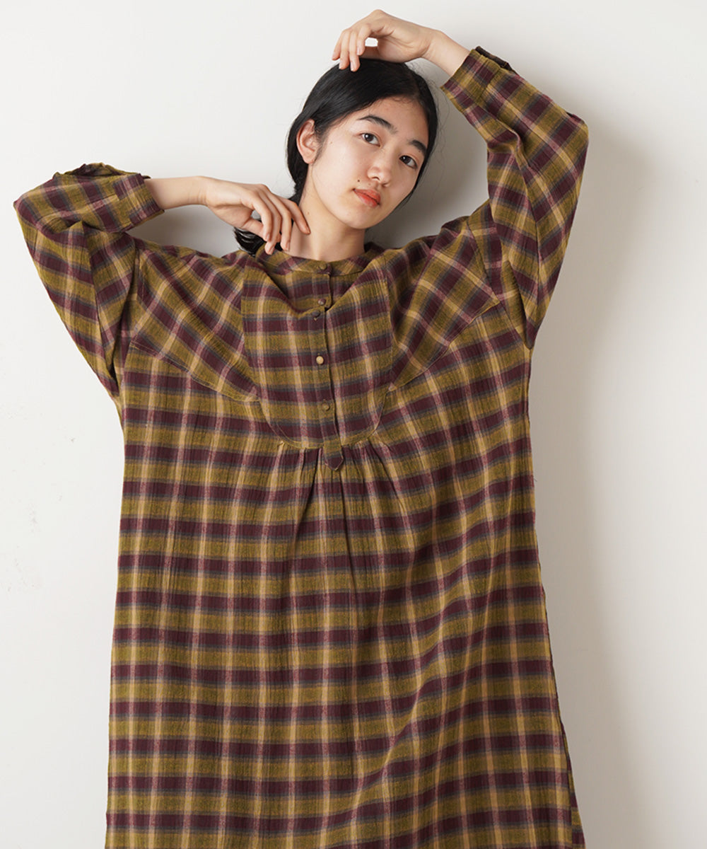 LUPILIEN サンドタッチチェックワンピース