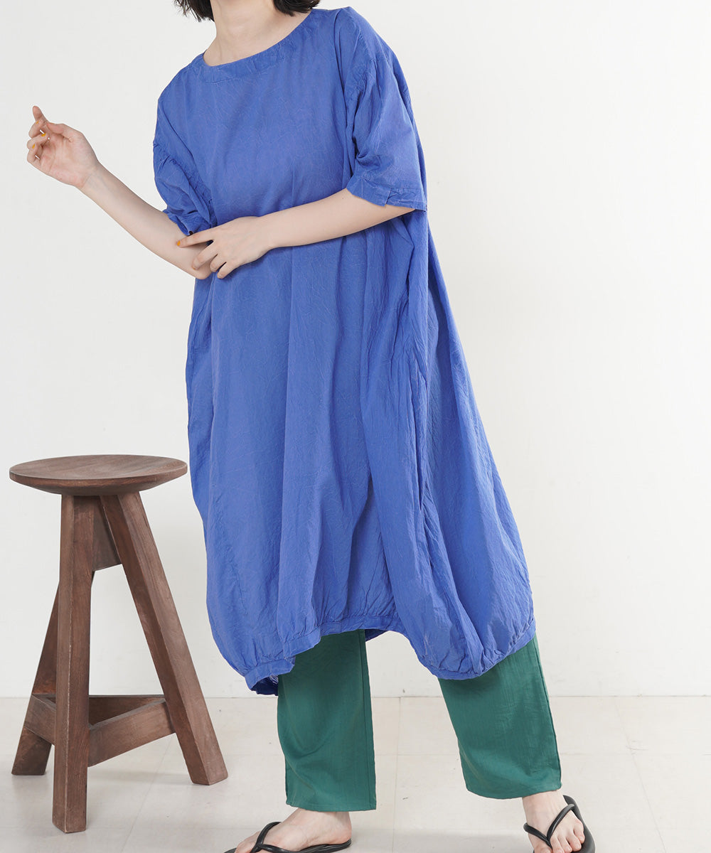 ケミカルウォッシュサイド切替ワンピース