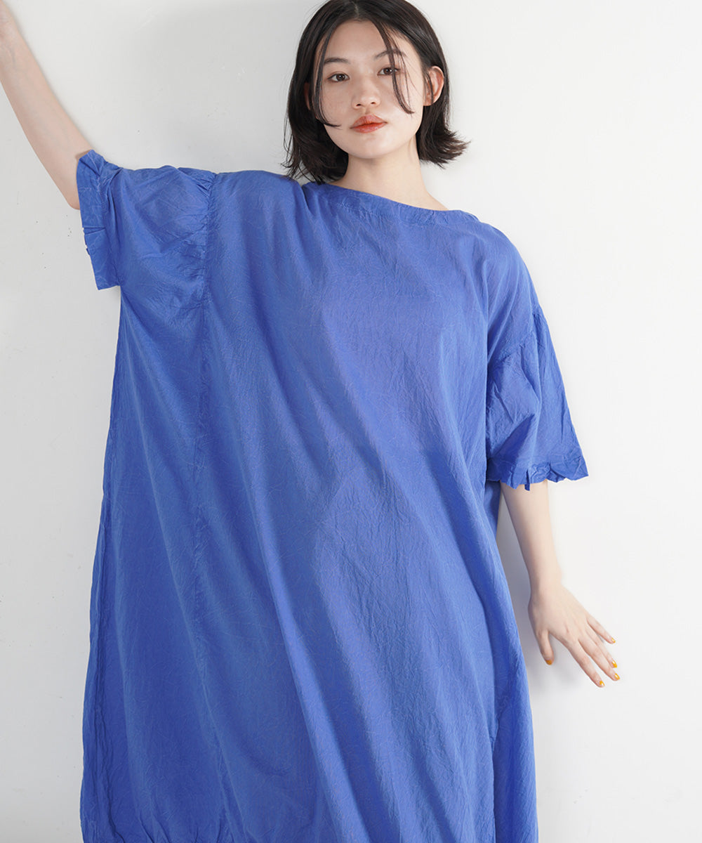 ケミカルウォッシュサイド切替ワンピース