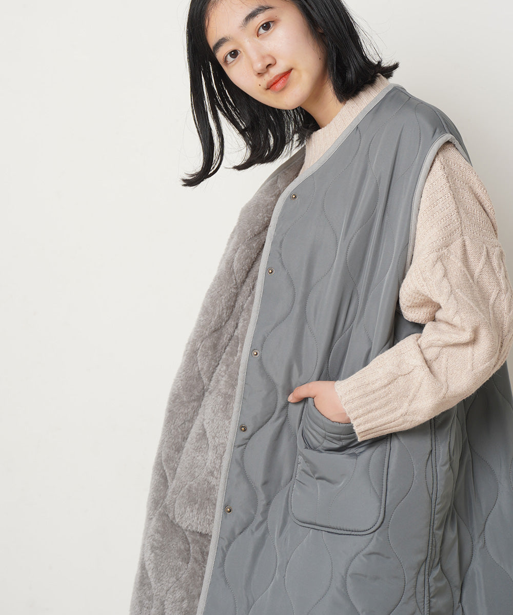 LUPILIEN キルティングリバーシブルベスト
