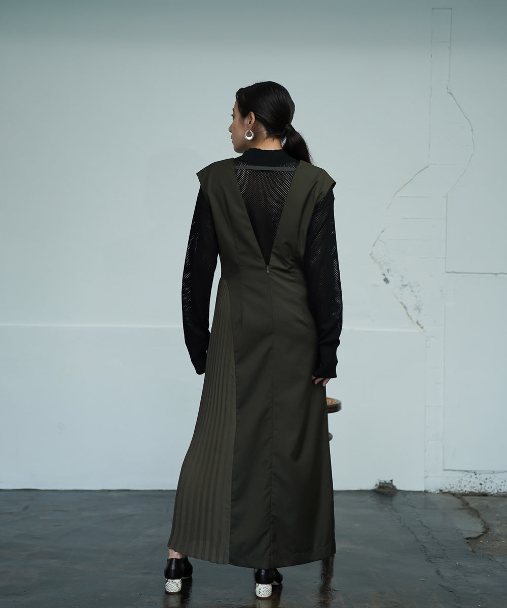 SWEATER + SIDE PLEATED DRESS