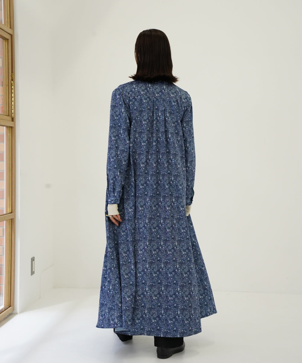PRINT PLEATED DRESS