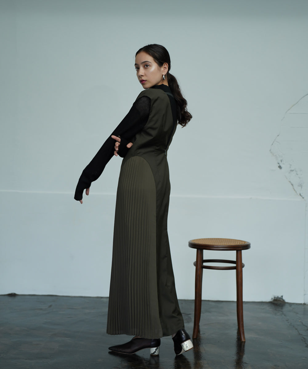 SWEATER + SIDE PLEATED DRESS