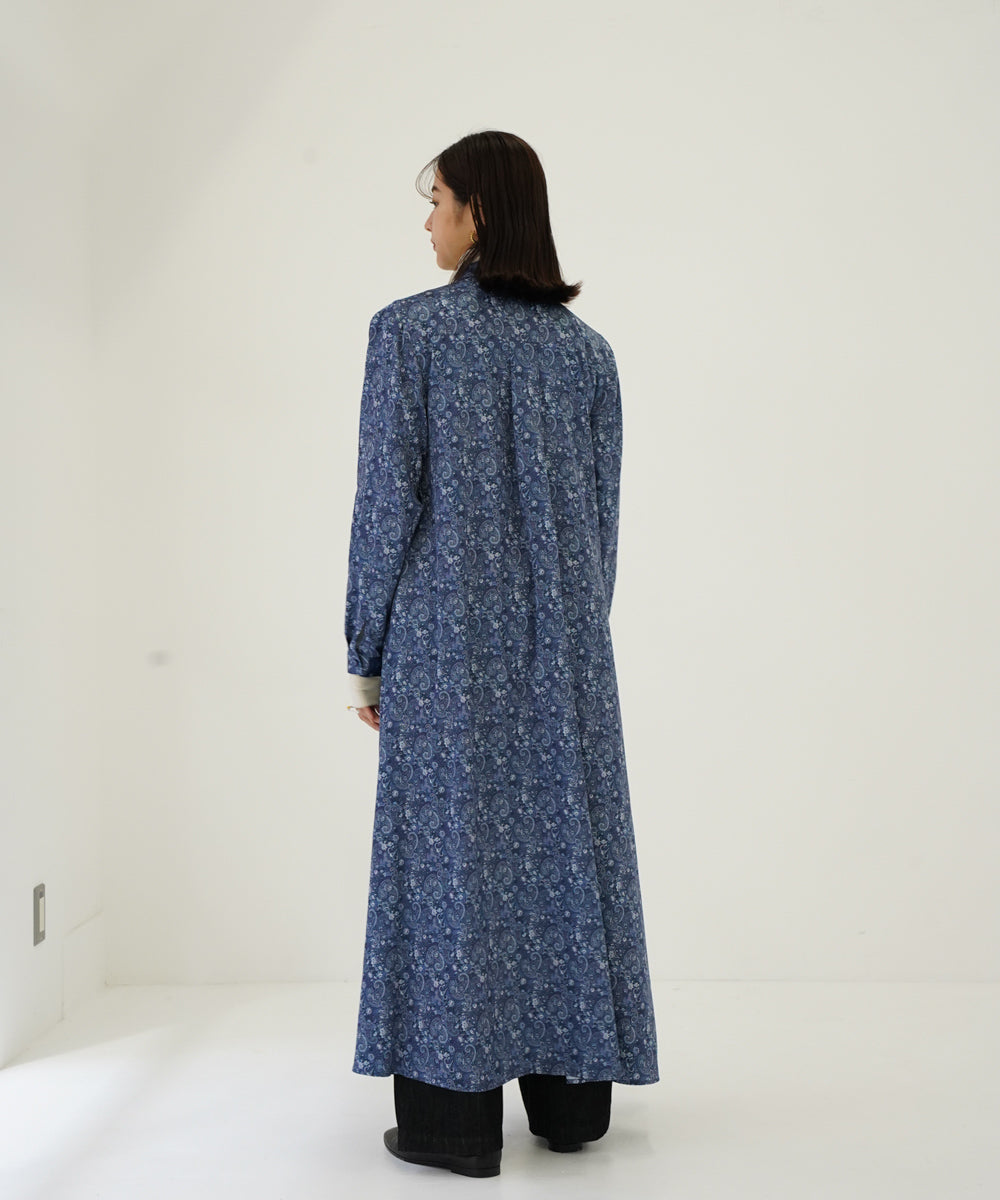 PRINT PLEATED DRESS
