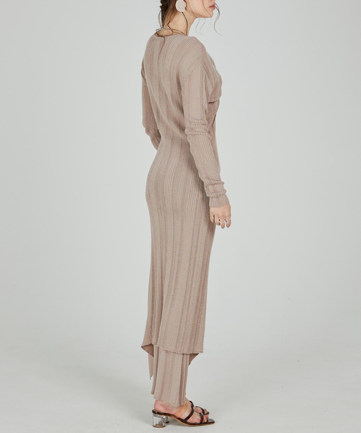 イレジュラーヘム変形リブニットOP