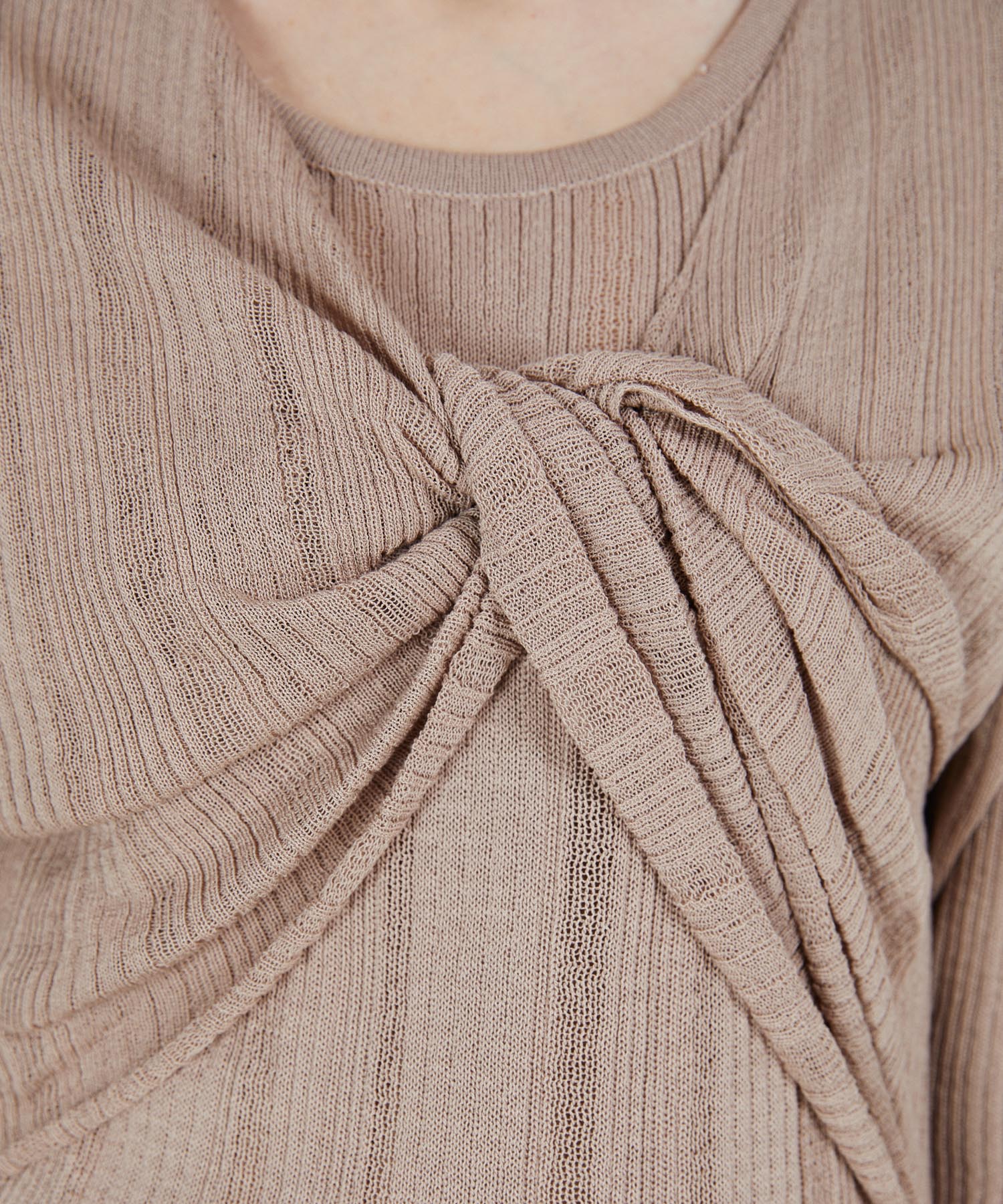 イレジュラーヘム変形リブニットOP