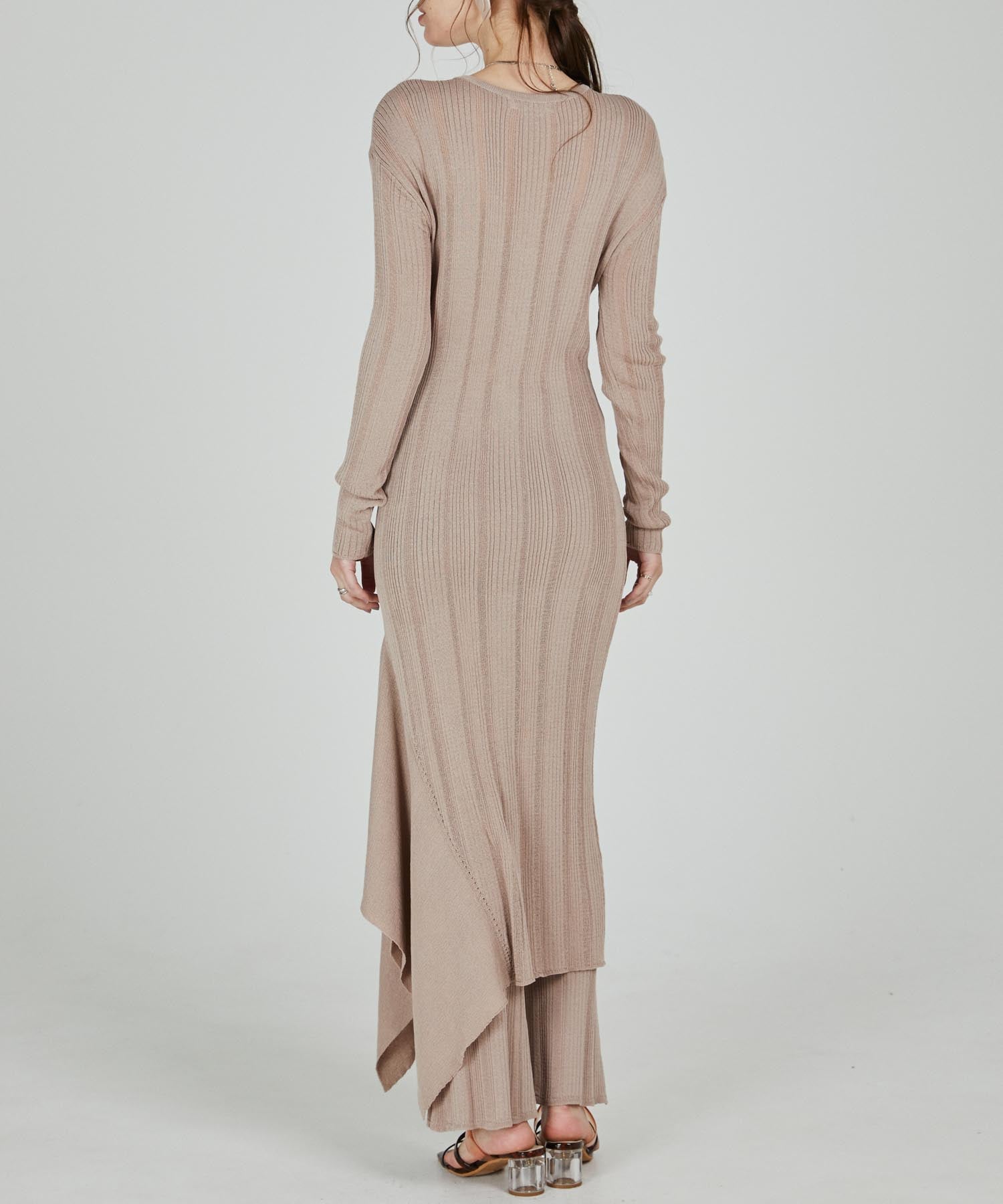 イレジュラーヘム変形リブニットOP