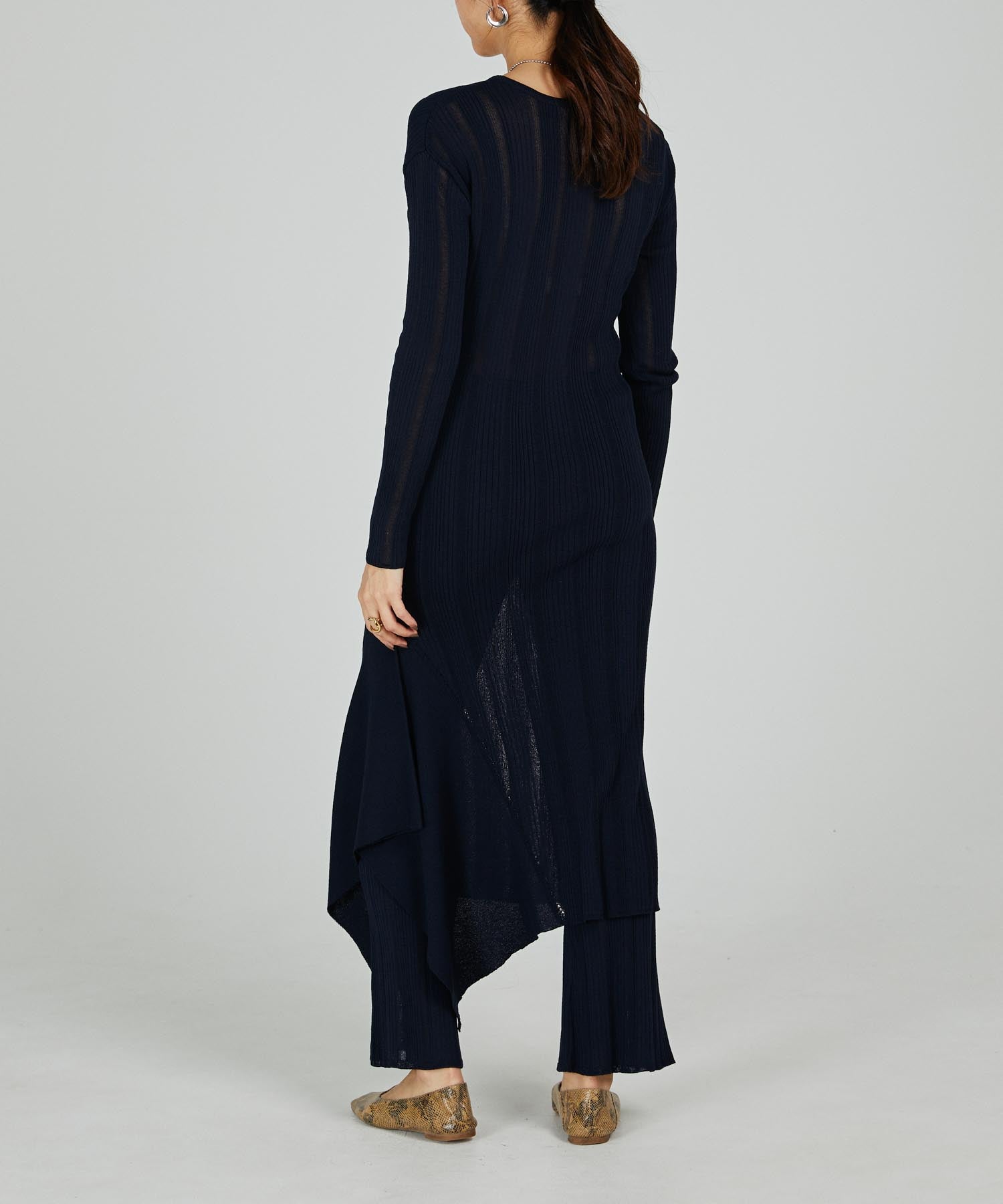 イレジュラーヘム変形リブニットOP