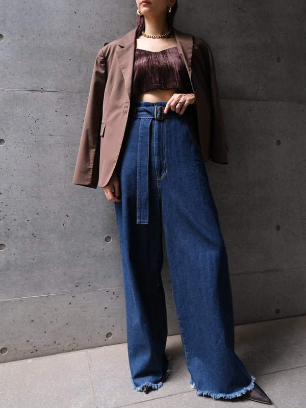 VELVET BUSTIER SET TOPS