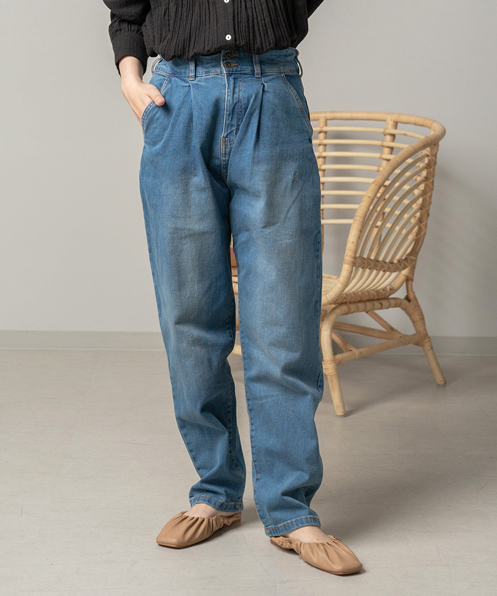Lupilien ストレッチデニムルーズパンツ