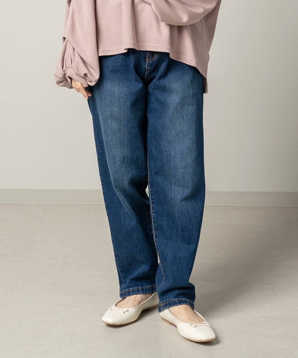 Lupilien ストレッチデニムルーズパンツ