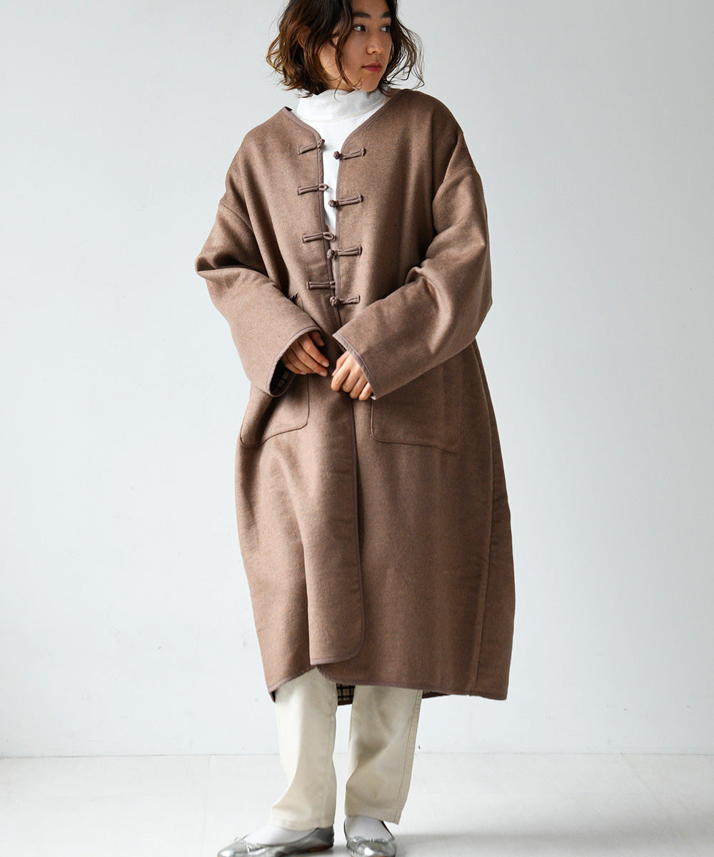 Lupilien ダブルフェイス柄 チャイナ柄コート